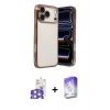MARSİLYAN™- iPhone 17 Pro Max Kılıf Vadi Minimal - Siyah Bilvis 5in1 3D Magic Cam Ekran Koruyucu + Bilvis Titan Kamera Lens - GS