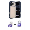 MARSİLYAN™- iPhone 17 Pro Max Kılıf Vadi Minimal - Siyah Bilvis 5in1 5D Magic Hayalet Cam Ekran Koruyucu + Bilvis Titan Kamera Lens - GS