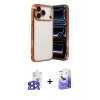MARSİLYAN™- iPhone 17 Pro Max Kılıf Vadi Minimal - Siyah Bilvis 5in1 5D Magic Hayalet Cam Ekran Koruyucu + Lacivert Bilvis Titan Kamera Lens