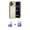 MARSİLYAN™- iPhone 17 Pro Max Kılıf Vadi Minimal - Siyah Bilvis 5in1 5D Magic Hayalet Cam Ekran Koruyucu + Bilvis Titan Kamera Lens - GS