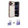 MARSİLYAN™- iPhone 17 Pro Max Kılıf Vadi Minimal - Siyah Bilvis 5in1 5D Magic Hayalet Cam Ekran Koruyucu + Bilvis Titan Kamera Lens - GS