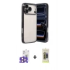 MARSİLYAN™- iPhone 17 Pro Max Kılıf Vadi Minimal - Siyah Joko Magic 5D Hayalet Cam + Bilvis Titan Kamera Lens - TU