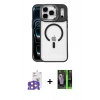 MARSİLYAN™- iPhone 17 Pro Max Kılıf Yadigar Asil Koleksiyonu - Şeffaf 360 Full Body Arka Koruyucu + Bilvis Titan Kamera Lens - TU