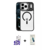 MARSİLYAN™- iPhone 17 Pro Max Kılıf Yadigar Asil Koleksiyonu - Şeffaf Pasifik Cam Ekran Koruyucu + Bilvis Titan Kamera Lens - GS