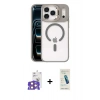 MARSİLYAN™- iPhone 17 Pro Max Kılıf Yadigar Asil Koleksiyonu - Şeffaf Pasifik Cam Ekran Koruyucu + Bilvis Titan Kamera Lens - TU