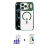 MARSİLYAN™- iPhone 17 Pro Max Kılıf Yadigar Asil Koleksiyonu - Şeffaf Pasifik Cam Ekran Koruyucu + Bilvis Titan Kamera Lens - GS