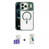 MARSİLYAN™- iPhone 17 Pro Max Kılıf Yadigar Asil Koleksiyonu - Şeffaf Pasifik Cam Ekran Koruyucu + Bilvis Titan Kamera Lens - LT