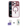 MARSİLYAN™- iPhone 17 Pro Max Kılıf Yadigar Asil Koleksiyonu - Şeffaf Pasifik Cam Ekran Koruyucu + Bilvis Titan Kamera Lens - LT