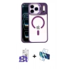 MARSİLYAN™- iPhone 17 Pro Max Kılıf Yadigar Asil Koleksiyonu - Siyah 3D Antistatik Cam Ekran Koruyucu + Bilvis Titan Kamera Lens - GS