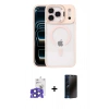 MARSİLYAN™- iPhone 17 Pro Max Kılıf Yadigar Asil Koleksiyonu - Siyah 3D Antistatik Hayalet Cam Ekran Koruyucu + Bilvis Titan Kamera Lens - LT