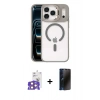 MARSİLYAN™- iPhone 17 Pro Max Kılıf Yadigar Asil Koleksiyonu - Siyah 3D Antistatik Hayalet Cam Ekran Koruyucu + Bilvis Titan Kamera Lens - TU