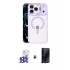 MARSİLYAN™- iPhone 17 Pro Max Kılıf Yadigar Asil Koleksiyonu - Siyah 3D Antistatik Hayalet Cam Ekran Koruyucu + Bilvis Titan Kamera Lens - LT