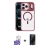 MARSİLYAN™- iPhone 17 Pro Max Kılıf Yadigar Asil Koleksiyonu - Siyah 3D Antistatik Hayalet Cam Ekran Koruyucu + Bilvis Titan Kamera Lens - LT