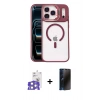 MARSİLYAN™- iPhone 17 Pro Max Kılıf Yadigar Asil Koleksiyonu - Siyah 3D Antistatik Hayalet Cam Ekran Koruyucu + Bilvis Titan Kamera Lens - GS