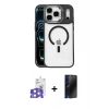 MARSİLYAN™- iPhone 17 Pro Max Kılıf Yadigar Asil Koleksiyonu - Siyah 3D Antistatik Hayalet Cam Ekran Koruyucu + Bilvis Titan Kamera Lens - GS