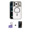MARSİLYAN™- iPhone 17 Pro Max Kılıf Yadigar Asil Koleksiyonu - Siyah 3D Antistatik Hayalet Cam Ekran Koruyucu + Bilvis Titan Kamera Lens - GS