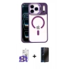 MARSİLYAN™- iPhone 17 Pro Max Kılıf Yadigar Asil Koleksiyonu - Siyah 3D Antistatik Hayalet Cam Ekran Koruyucu + Bilvis Titan Kamera Lens - TU
