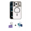 MARSİLYAN™- iPhone 17 Pro Max Kılıf Yadigar Asil Koleksiyonu - Siyah 3D Antistatik Seramik Nano Ekran Koruyucu + Bilvis Titan Kamera Lens - TU