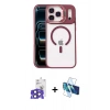 MARSİLYAN™- iPhone 17 Pro Max Kılıf Yadigar Asil Koleksiyonu - Siyah 3D Antistatik Seramik Nano Ekran Koruyucu + Lacivert Bilvis Titan Kamera Lens