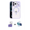 MARSİLYAN™- iPhone 17 Pro Max Kılıf Yadigar Asil Koleksiyonu - Siyah 3D Antistatik Seramik Nano Ekran Koruyucu + Lacivert Bilvis Titan Kamera Lens