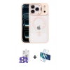 MARSİLYAN™- iPhone 17 Pro Max Kılıf Yadigar Asil Koleksiyonu - Siyah 3D Antistatik Seramik Nano Ekran Koruyucu + Gümüş Bilvis Titan Kamera Lens