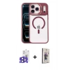 MARSİLYAN™- iPhone 17 Pro Max Kılıf Yadigar Asil Koleksiyonu - Siyah Bilvis 3D Cam Ekran Koruyucu + Bilvis Titan Kamera Lens - LT