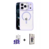 MARSİLYAN™- iPhone 17 Pro Max Kılıf Yadigar Asil Koleksiyonu - Siyah Bilvis 3D Cam Ekran Koruyucu + Bilvis Titan Kamera Lens - LT