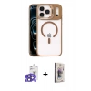 MARSİLYAN™- iPhone 17 Pro Max Kılıf Yadigar Asil Koleksiyonu - Siyah Bilvis 3D Cam Ekran Koruyucu + Bilvis Titan Kamera Lens - LT