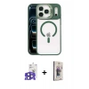 MARSİLYAN™- iPhone 17 Pro Max Kılıf Yadigar Asil Koleksiyonu - Siyah Bilvis 3D Cam Ekran Koruyucu + Bilvis Titan Kamera Lens - LT