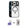 MARSİLYAN™- iPhone 17 Pro Max Kılıf Yadigar Asil Koleksiyonu - Siyah Bilvis 3D Cam Ekran Koruyucu + Bilvis Titan Kamera Lens - LT