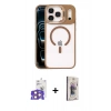 MARSİLYAN™- iPhone 17 Pro Max Kılıf Yadigar Asil Koleksiyonu - Siyah Bilvis 3D Cam Ekran Koruyucu + Bilvis Titan Kamera Lens - TU