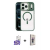 MARSİLYAN™- iPhone 17 Pro Max Kılıf Yadigar Asil Koleksiyonu - Siyah Bilvis 3D Cam Ekran Koruyucu + Bilvis Titan Kamera Lens - TU