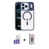 MARSİLYAN™- iPhone 17 Pro Max Kılıf Yadigar Asil Koleksiyonu - Siyah Bilvis 3D Cam Ekran Koruyucu + Bilvis Titan Kamera Lens - TU