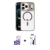 MARSİLYAN™- iPhone 17 Pro Max Kılıf Yadigar Asil Koleksiyonu - Siyah Bilvis 3X AR Hayalet Cam Ekran Koruyucu + Bilvis Titan Kamera Lens - TU