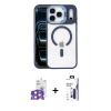 MARSİLYAN™- iPhone 17 Pro Max Kılıf Yadigar Asil Koleksiyonu - Siyah Bilvis 3X AR Hayalet Cam Ekran Koruyucu + Bilvis Titan Kamera Lens - TU