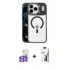 MARSİLYAN™- iPhone 17 Pro Max Kılıf Yadigar Asil Koleksiyonu - Siyah Bilvis 3X AR Hayalet Cam Ekran Koruyucu + Bilvis Titan Kamera Lens - TU