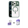 MARSİLYAN™- iPhone 17 Pro Max Kılıf Yadigar Asil Koleksiyonu - Siyah Bilvis 5in1 3D Magic Cam Ekran Koruyucu + Bilvis Titan Kamera Lens - TU