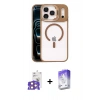MARSİLYAN™- iPhone 17 Pro Max Kılıf Yadigar Asil Koleksiyonu - Siyah Bilvis 5in1 3D Magic Cam Ekran Koruyucu + Bilvis Titan Kamera Lens - TU