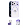 MARSİLYAN™- iPhone 17 Pro Max Kılıf Yadigar Asil Koleksiyonu - Siyah Bilvis 5in1 3D Magic Cam Ekran Koruyucu + Lacivert Bilvis Titan Kamera Lens