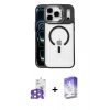 MARSİLYAN™- iPhone 17 Pro Max Kılıf Yadigar Asil Koleksiyonu - Siyah Bilvis 5in1 3D Magic Cam Ekran Koruyucu + Bilvis Titan Kamera Lens - TU