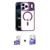 MARSİLYAN™- iPhone 17 Pro Max Kılıf Yadigar Asil Koleksiyonu - Siyah Bilvis 5in1 5D Magic Hayalet Cam Ekran Koruyucu + Bilvis Titan Kamera Lens - TU