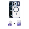 MARSİLYAN™- iPhone 17 Pro Max Kılıf Yadigar Asil Koleksiyonu - Siyah Bilvis 5in1 5D Magic Hayalet Cam Ekran Koruyucu + Lacivert Bilvis Titan Kamera Lens