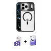 MARSİLYAN™- iPhone 17 Pro Max Kılıf Yadigar Asil Koleksiyonu - Siyah Bilvis 5in1 5D Magic Hayalet Cam Ekran Koruyucu + Lacivert Bilvis Titan Kamera Lens