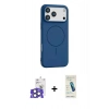 MARSİLYAN™- iPhone 17 Pro Max Kılıf Yankı Form Serisi - Şeffaf Pasifik Cam Ekran Koruyucu + Bilvis Titan Kamera Lens - NLGY