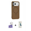 MARSİLYAN™- iPhone 17 Pro Max Kılıf Yankı Form Serisi - Şeffaf Pasifik Cam Ekran Koruyucu + Bilvis Titan Kamera Lens - NLGY