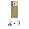 MARSİLYAN™- iPhone 17 Pro Max Kılıf Yankı Form Serisi - Şeffaf Pasifik Cam Ekran Koruyucu + Bilvis Titan Kamera Lens - NLGY