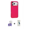 MARSİLYAN™- iPhone 17 Pro Max Kılıf Yankı Form Serisi - Şeffaf Pasifik Cam Ekran Koruyucu + Bilvis Titan Kamera Lens - NLGY