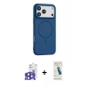 MARSİLYAN™- iPhone 17 Pro Max Kılıf Yankı Form Serisi - Şeffaf Pasifik Cam Ekran Koruyucu + Bilvis Titan Kamera Lens - LT