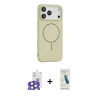 MARSİLYAN™- iPhone 17 Pro Max Kılıf Yankı Form Serisi - Şeffaf Pasifik Cam Ekran Koruyucu + Bilvis Titan Kamera Lens - NLGY