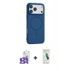 MARSİLYAN™- iPhone 17 Pro Max Kılıf Yankı Form Serisi - Şeffaf Pasifik Cam Ekran Koruyucu + Bilvis Titan Kamera Lens - TU